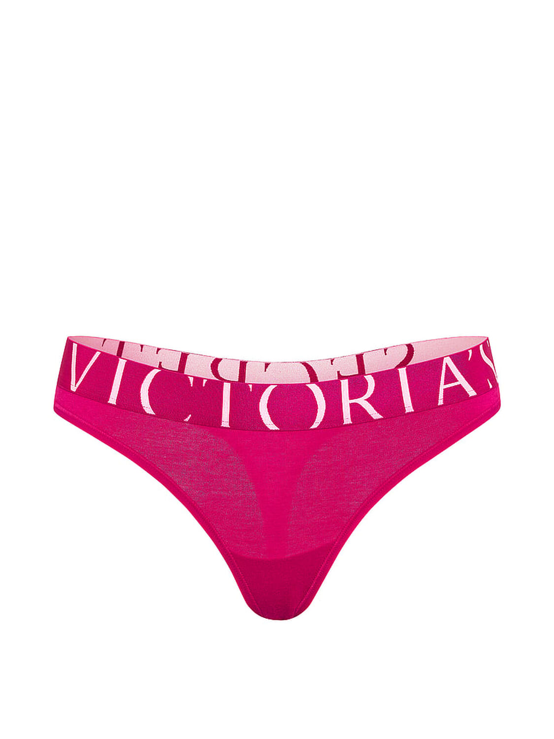 vs Cotton Exploded Logo Cotton Thong Panty Vibrant Fuchsia 3 of 3 