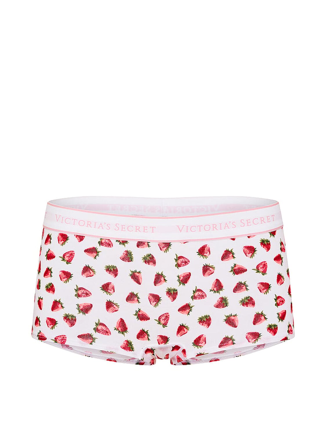 vs Cotton Logo Cotton Boyshort Panty White Strawberries 3 of 3 