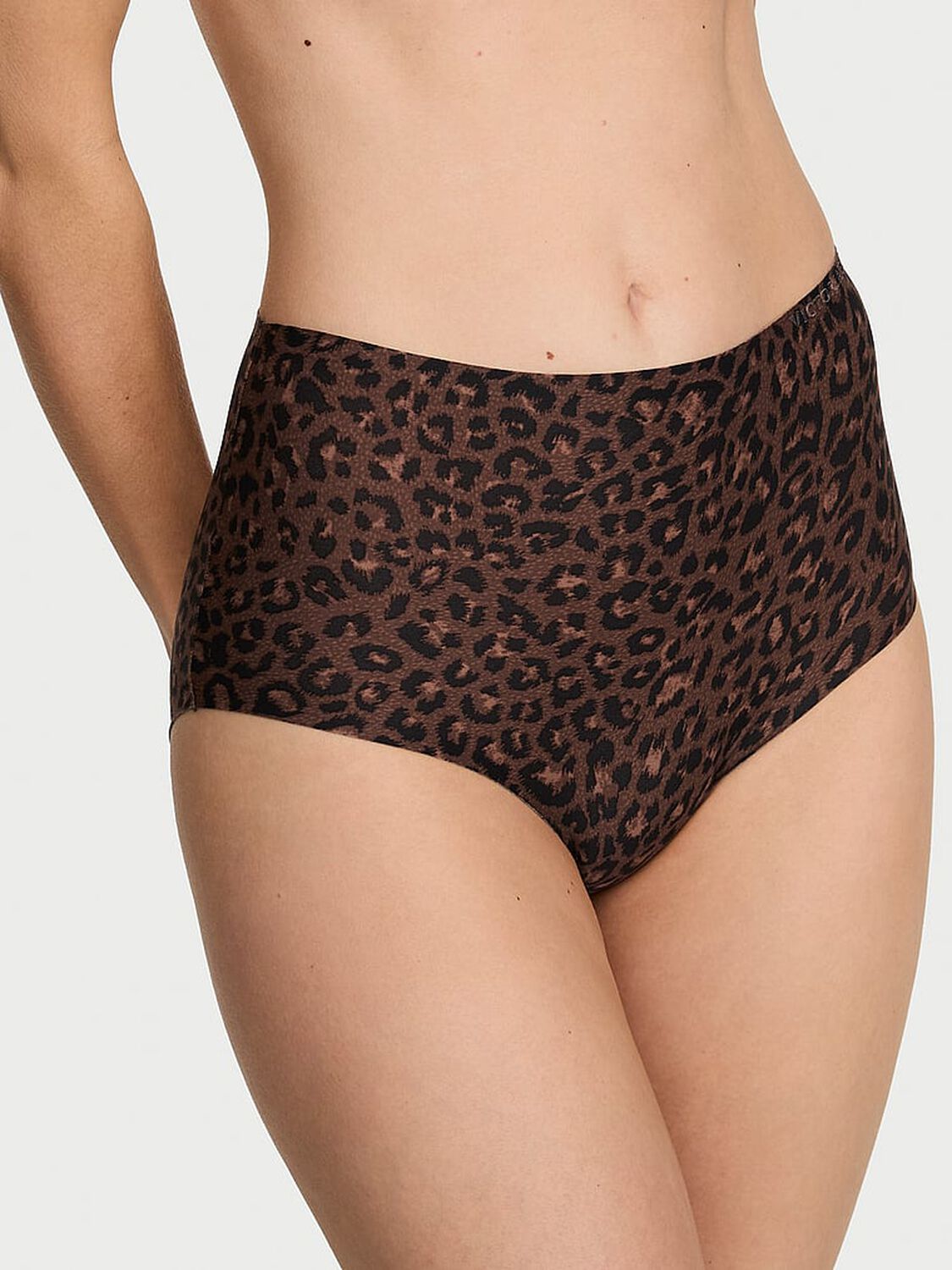 vs Body By Victoria Body by Victoria Flex Mid-Rise Modern Brief Panty Ganache Leopard 1 of 3 