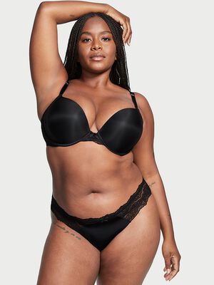 Lace-Trim Thong Panty