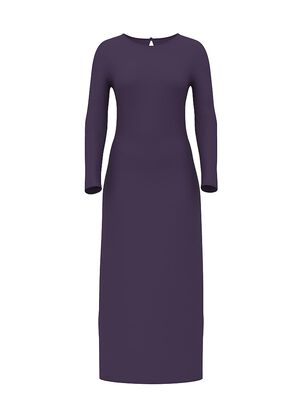 Luxe Satin Long-Sleeve Maxi Slip Dress