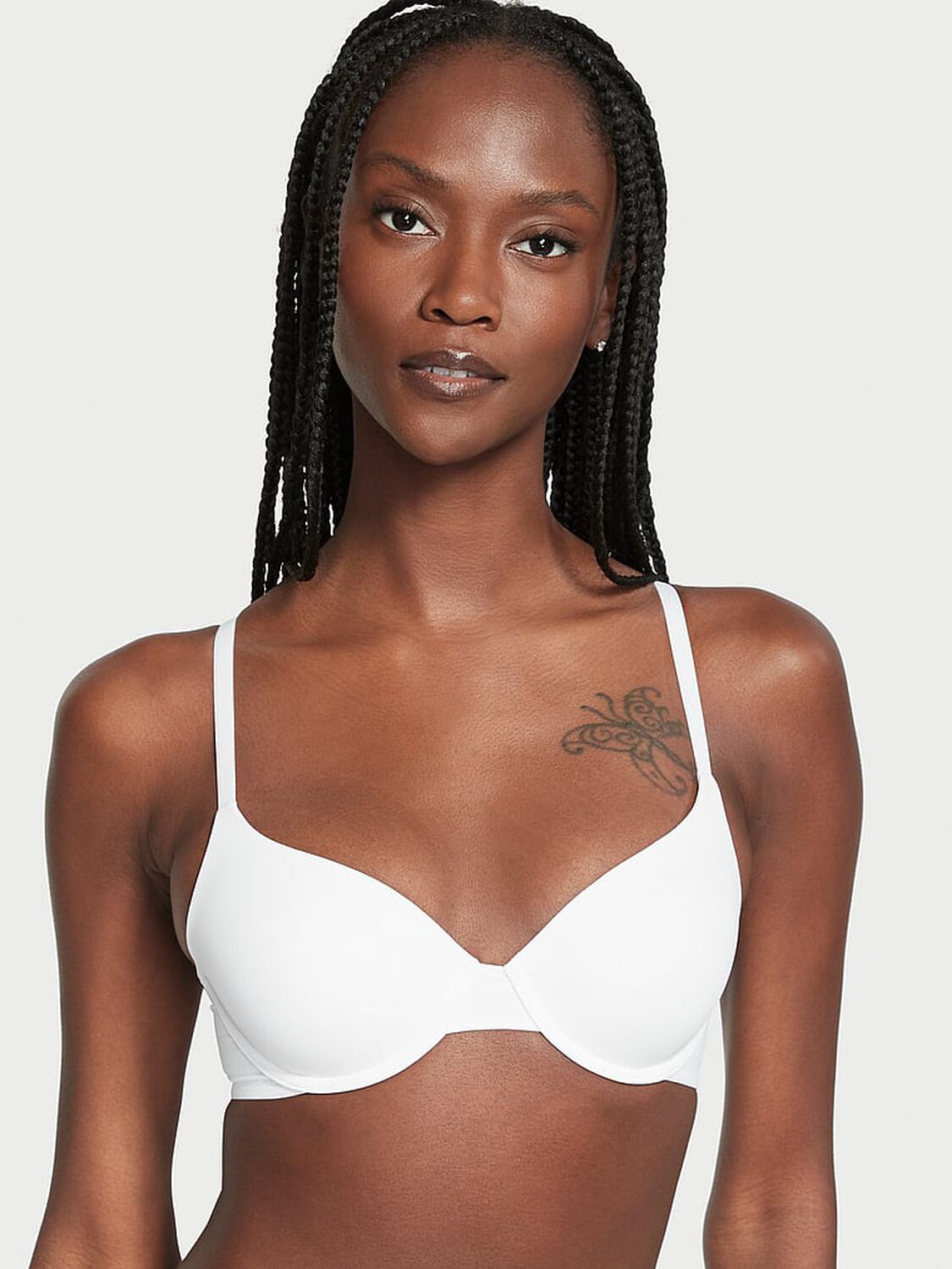 vs The T-Shirt Lightly Lined Demi Bra White 1 of 4 