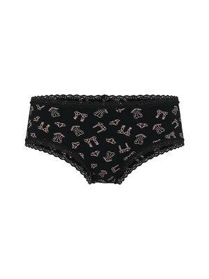 Cotton Lace-Waist Cheeky Panty