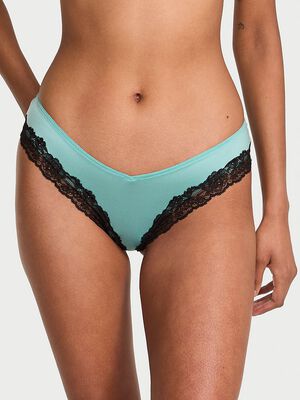 Lace-Trim High-Leg Cheeky Panty