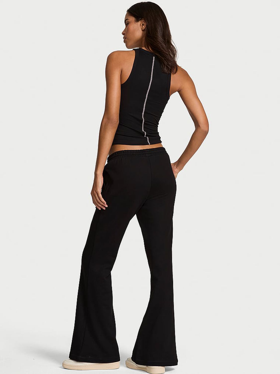 vs Angel Essentials Favorite Terry Flare Sweatpant Pure Black 2 of 2 