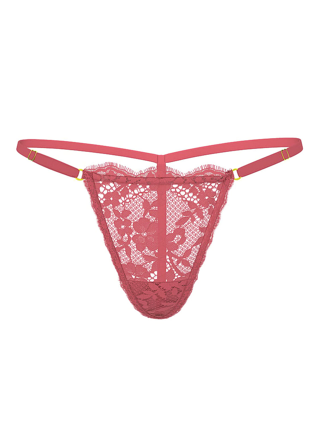 vs Dream Angels Lace Adjustable V-String Panty Seductive Rose 1 of 4 