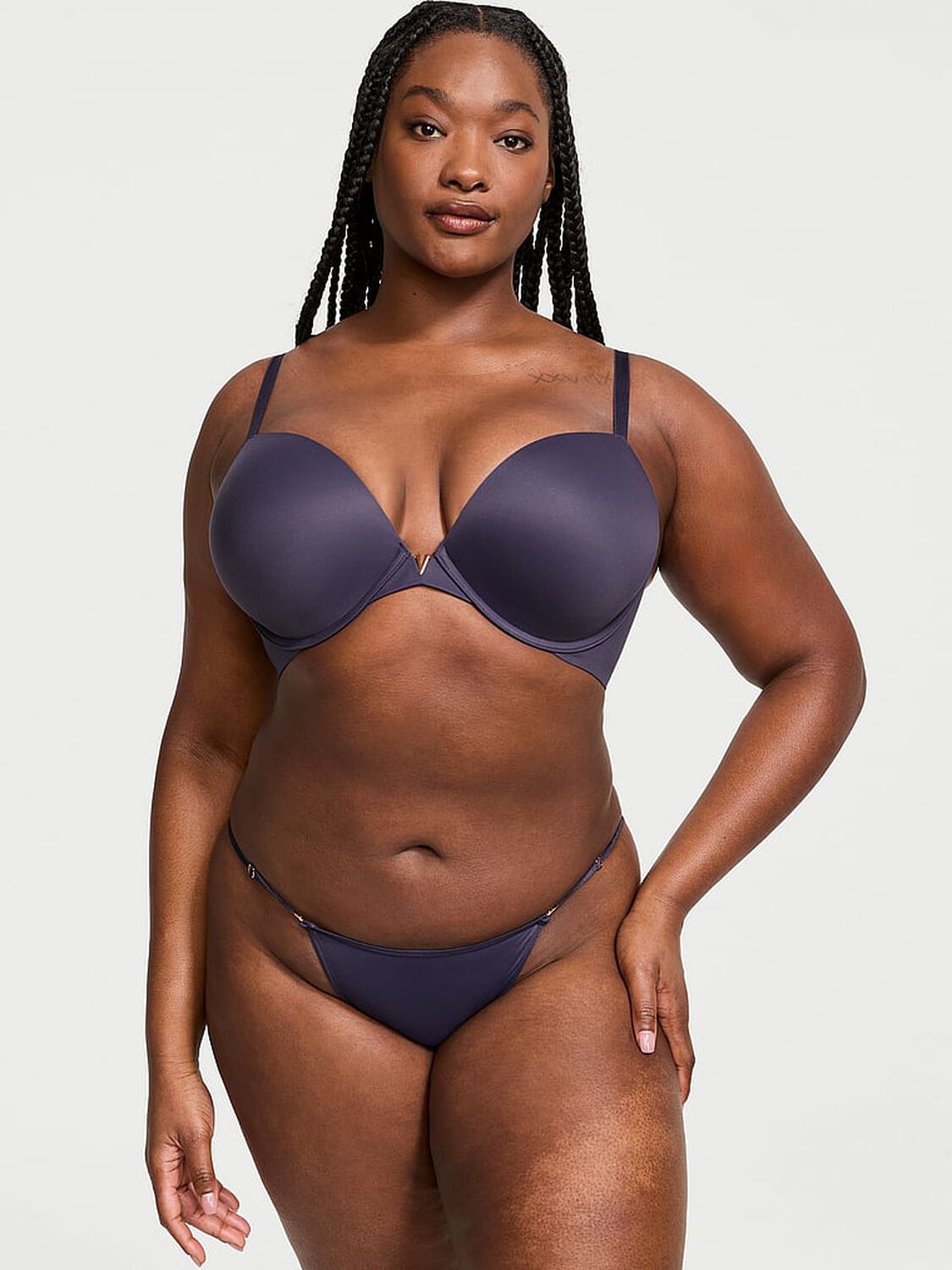vs Love Cloud Adjustable String Bikini Panty Frozen Plum 4 of 4 