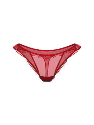 Jingle Belle Ruffled Mesh Thong Panty