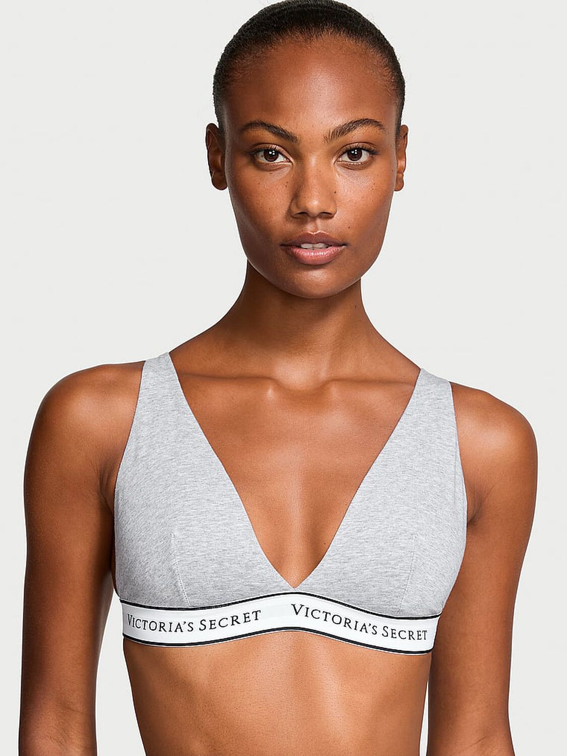 vs The T-Shirt Wireless Cotton Plunge Bralette 1 of 3 