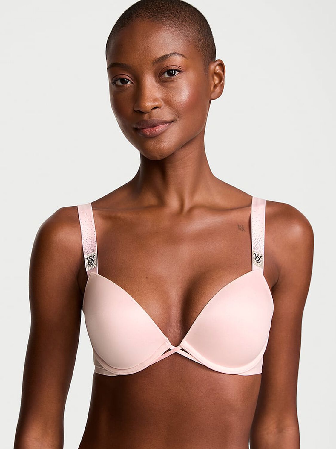 vs Very Sexy Scattered Shine Strap Push-Up Bra Angel Pink 1 of 4 