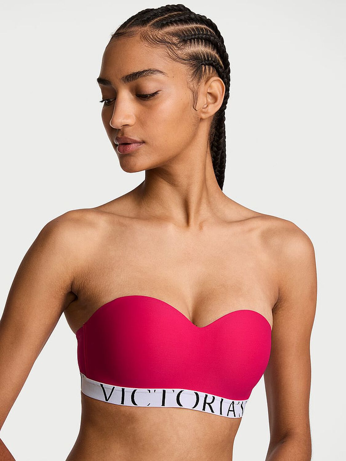 vs The T-Shirt The CoolBra&trade; Lightly Lined Balconette Strapless Bra Vibrant Fuchsia 1 of 3 