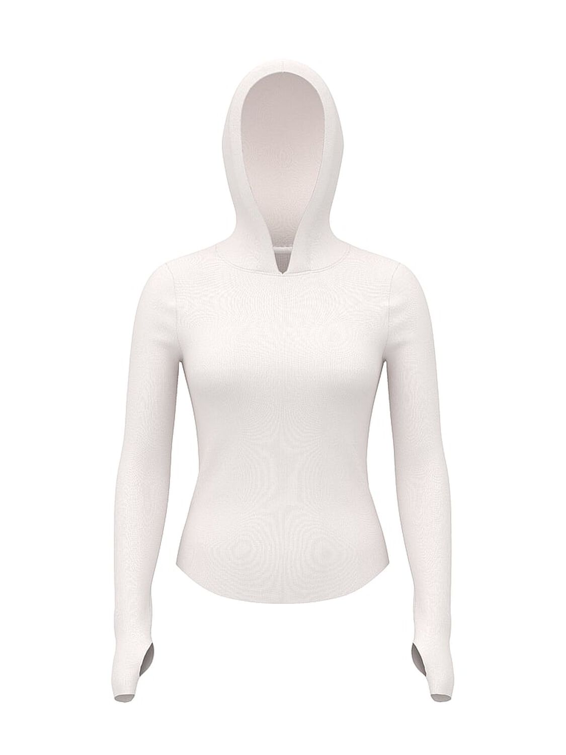 vs Angel Essentials VS Iconic Rib Pullover Hoodie Coconut White 3 of 3 