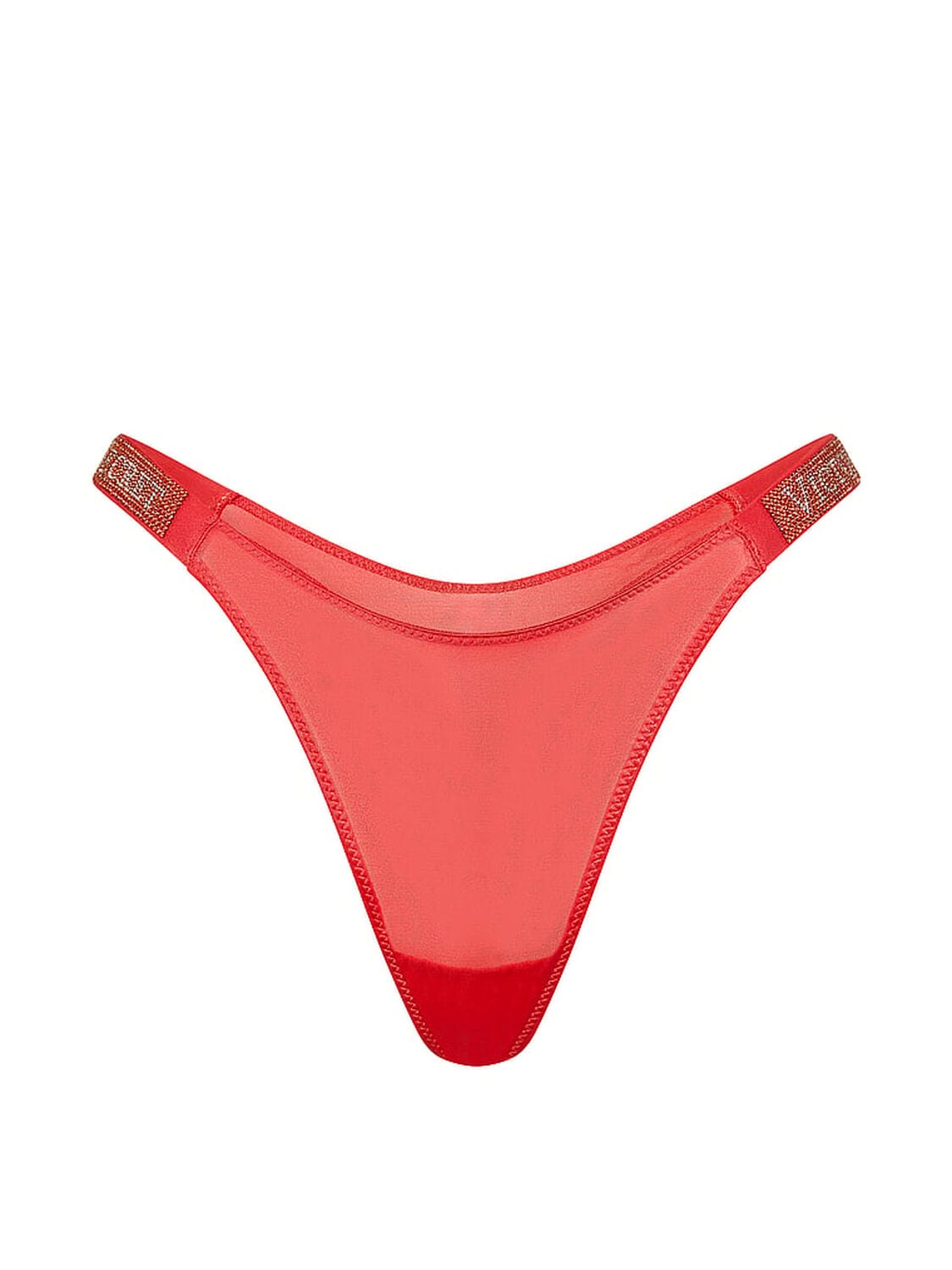 vs Very Sexy Shine Strap Thong Panty Hot Coral 3 of 3 