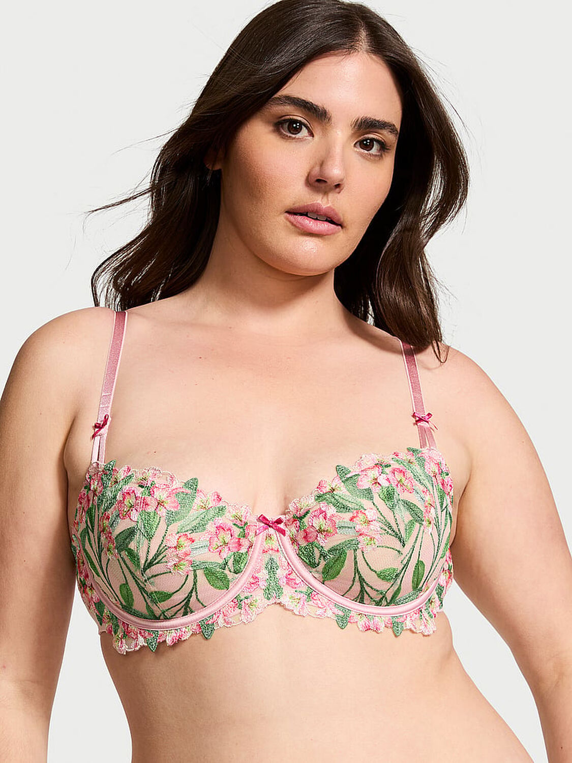 vs Dream Angels Wicked Unlined Lily Embroidery Balconette Bra 1 of 4 