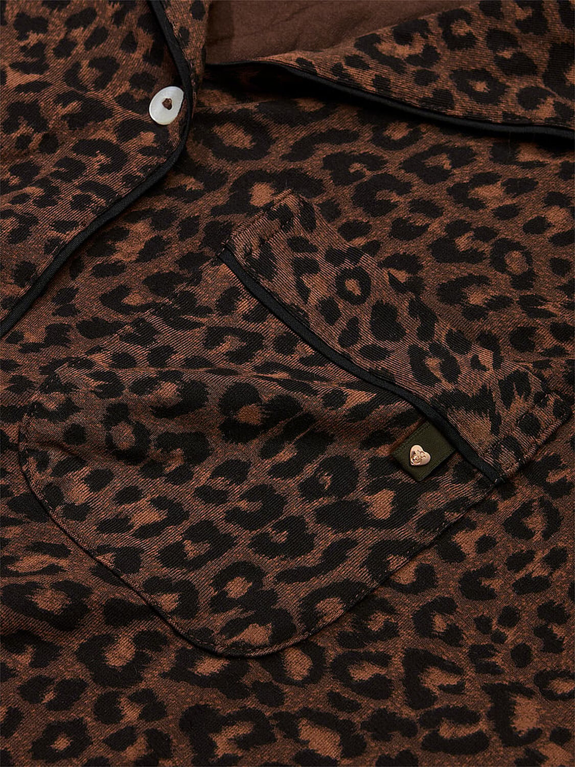 vs Victoria's Secret Modal Long Pajama Set Ganache Glam Leopard 4 of 4 