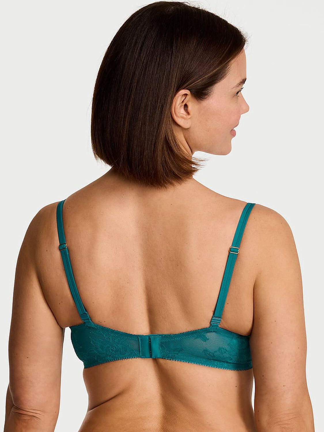 vs Very Sexy Rose Lace Push-Up Bra True Teal 2 of 4 
