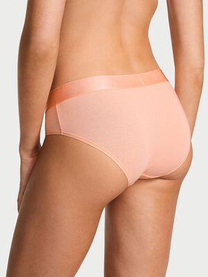 Logo Cotton Heart Shine Patch Hiphugger Panty