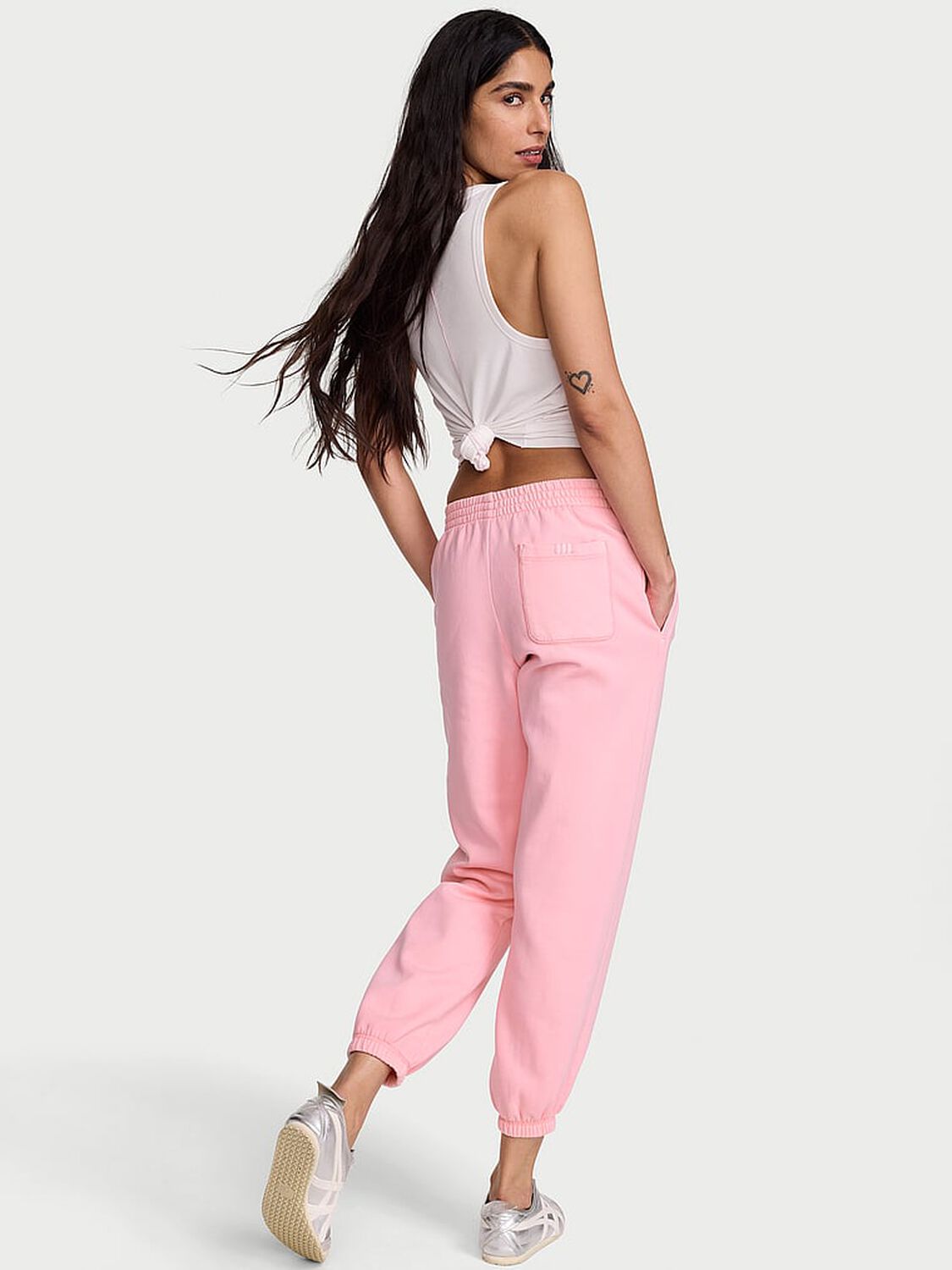 vs Angel Essentials Off-Duty Fleece Jogger Sweatpant Washed Victoria Pink 2 of 3 
