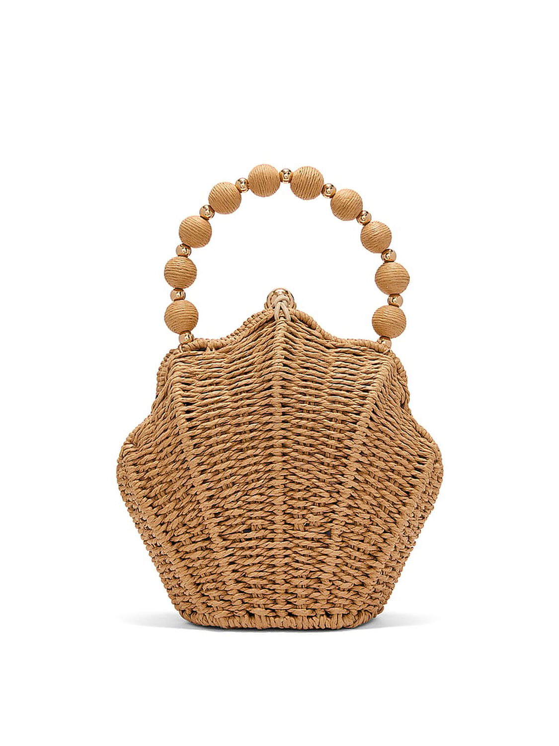 vs Victoria's Secret Shell Straw Crossbody Bag Natural 2 of 3 