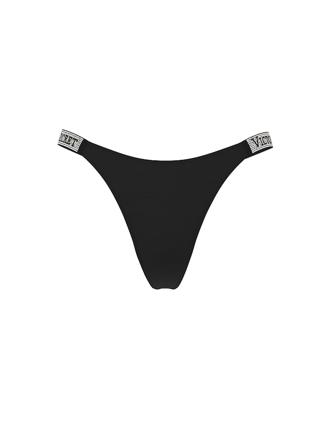 vs Very Sexy Logo Shine Strap Thong Panty Black 3 of 4 