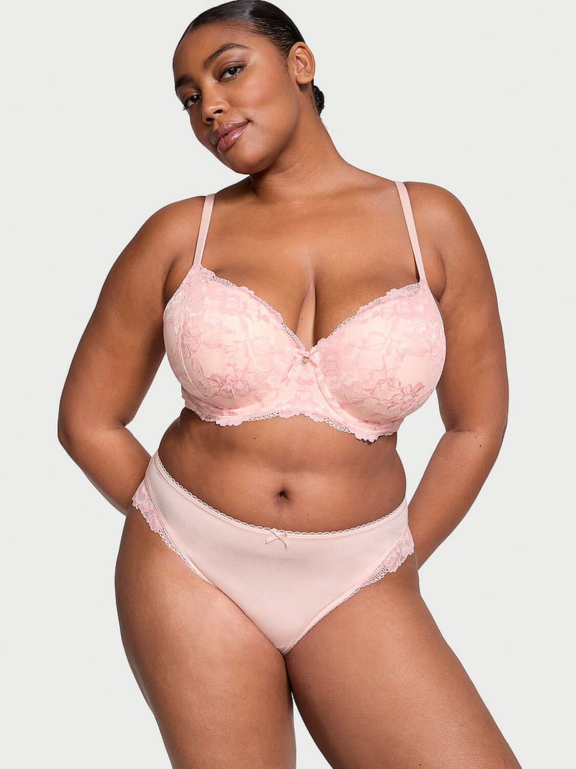 vs Body By Victoria Lightly Lined Lace-Cup Demi Bra 4 of 4 