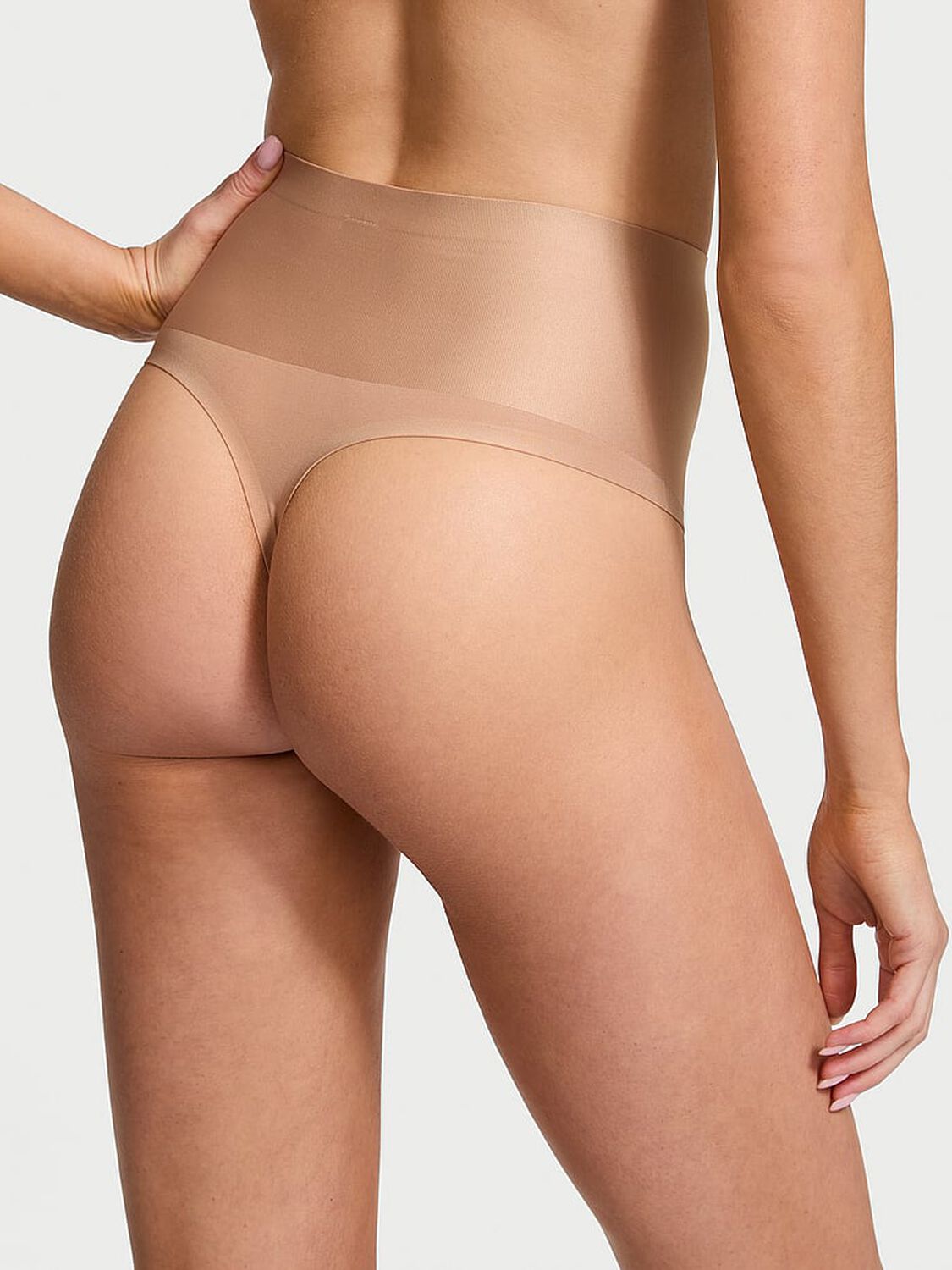 vs Body By Victoria Smoothing Shimmer Thong Panty Praline 2 of 3 