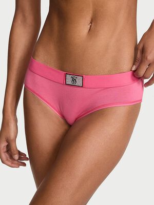Logo Cotton Shine Patch Hiphugger Panty