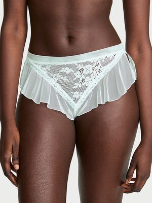 Lace & Mesh Flutter Brazilian Panty