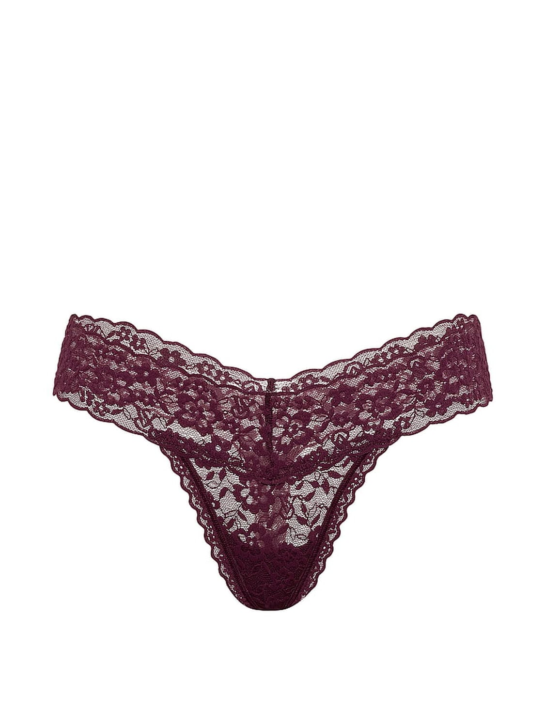 vs The Lacie Lace Thong Panty Rich Maroon 3 of 3 