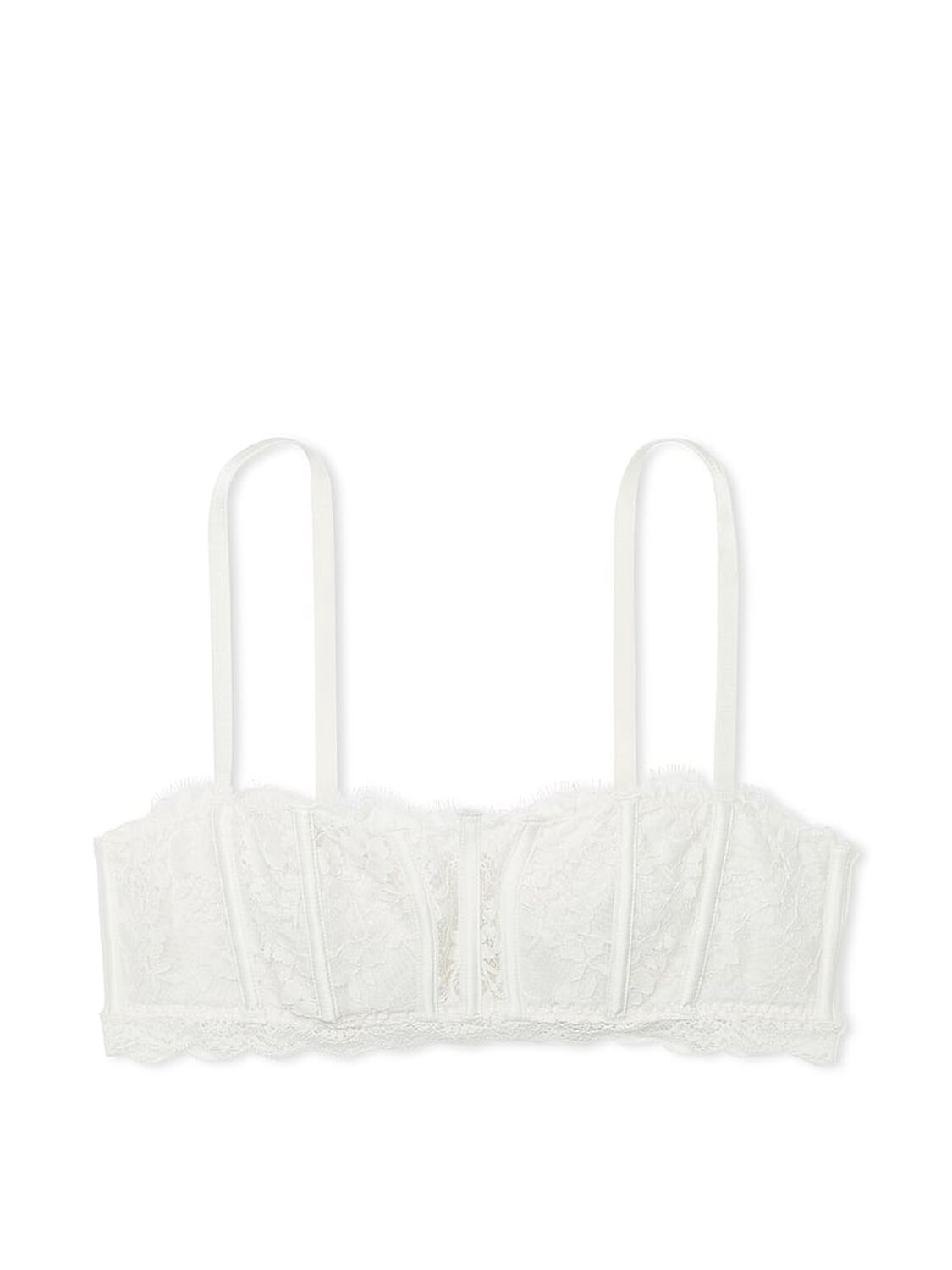 vs Dream Angels Lace Lightly Lined Bandeau Coconut White 3 of 4 