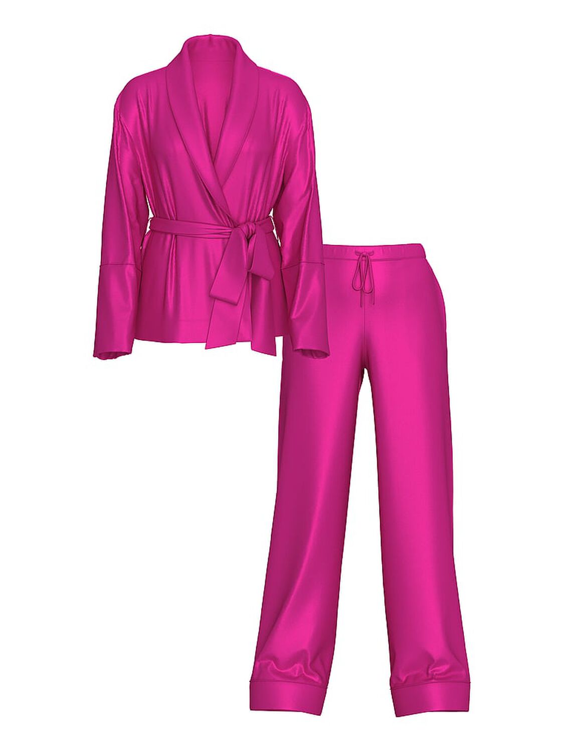 vs Victoria's Secret Luxe Satin Wrap Top & Pant Set Allure 1 of 3 