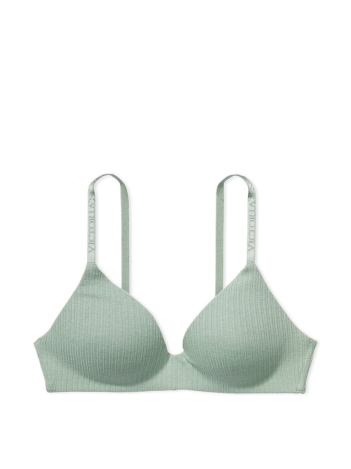 vs The T-Shirt Lightly Lined Pointelle Wireless Bra Seasalt Green 3 of 3 