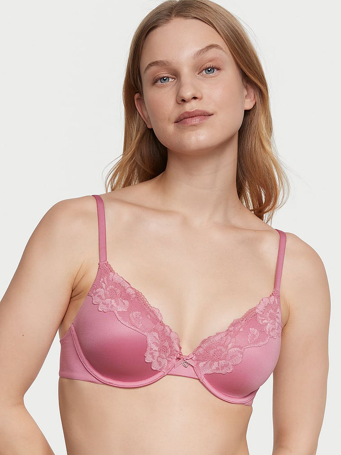 vs Body By Victoria Lightly Lined Lace-Trim Full-Coverage Bra 1 of 4 