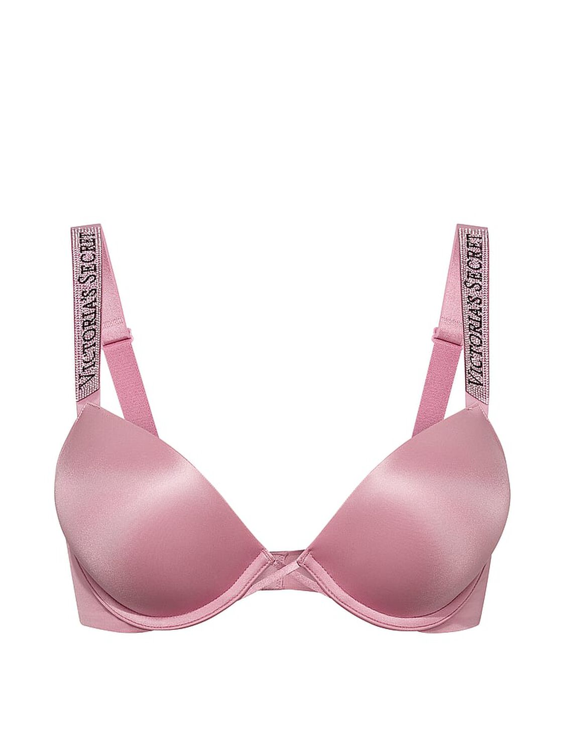 vs Very Sexy Bombshell Logo Shine Strap Add-2-Cups Push-Up Bra Dusk Rose 3 of 4 