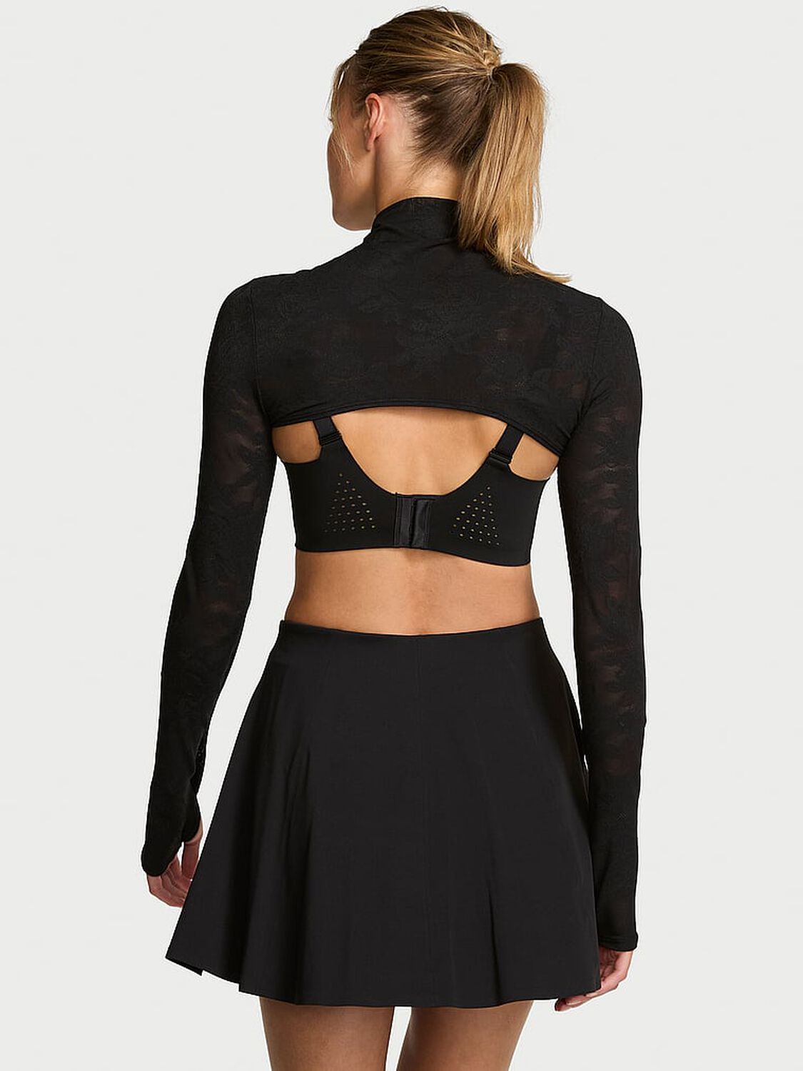 vs Vsx VSX RoseFlex Lace Mock-Neck Shrug Black 2 of 2 