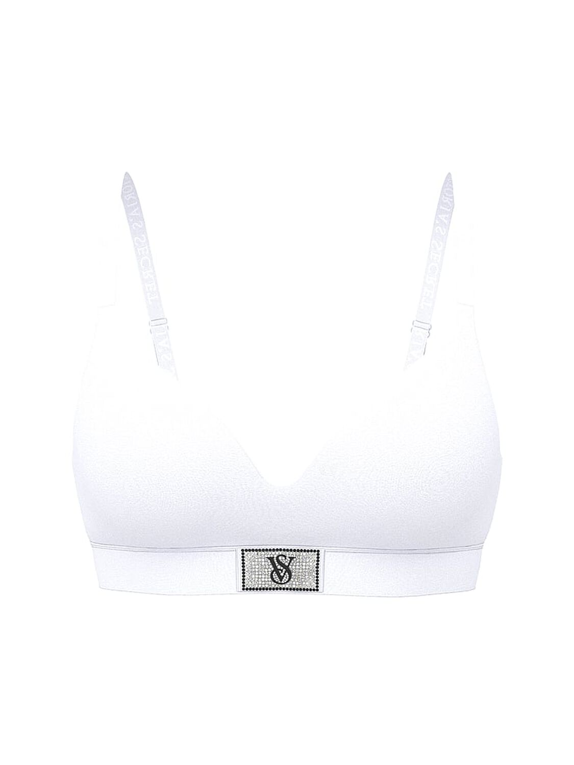 vs The T-Shirt Shine Patch Lightly Lined Wireless Bra Vs White 3 of 3 