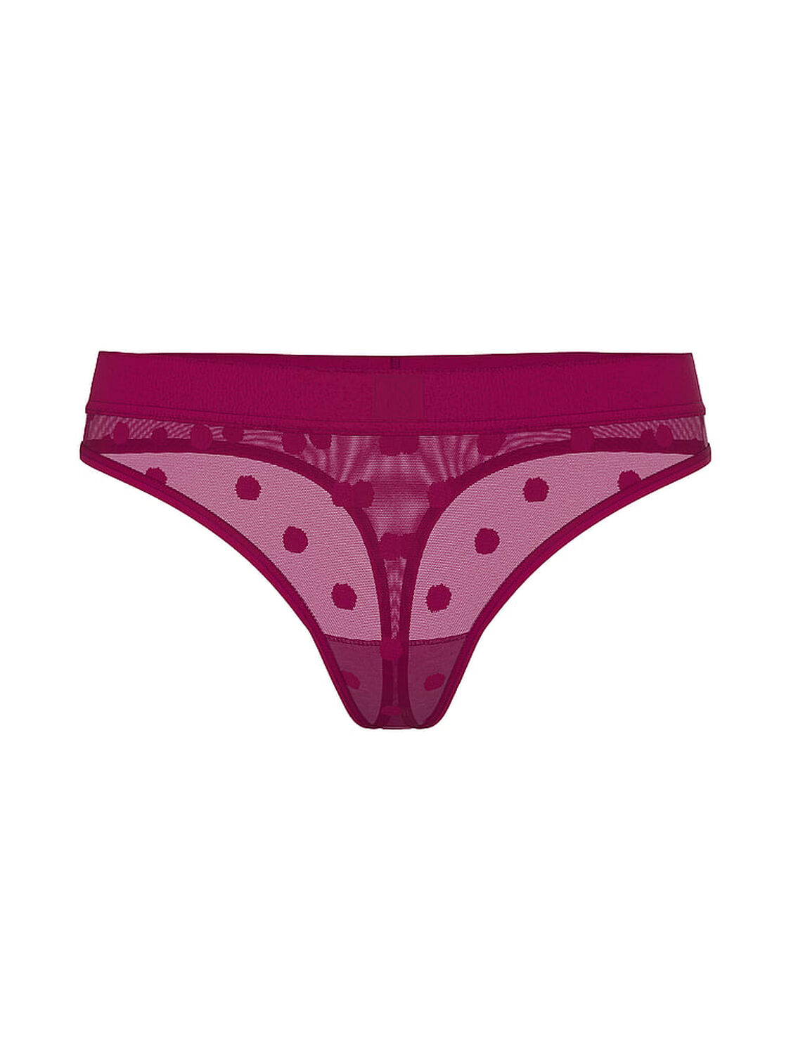 vs Cotton Sheer Heritage Logo Thong Panty Fresh Jam 3 of 3 