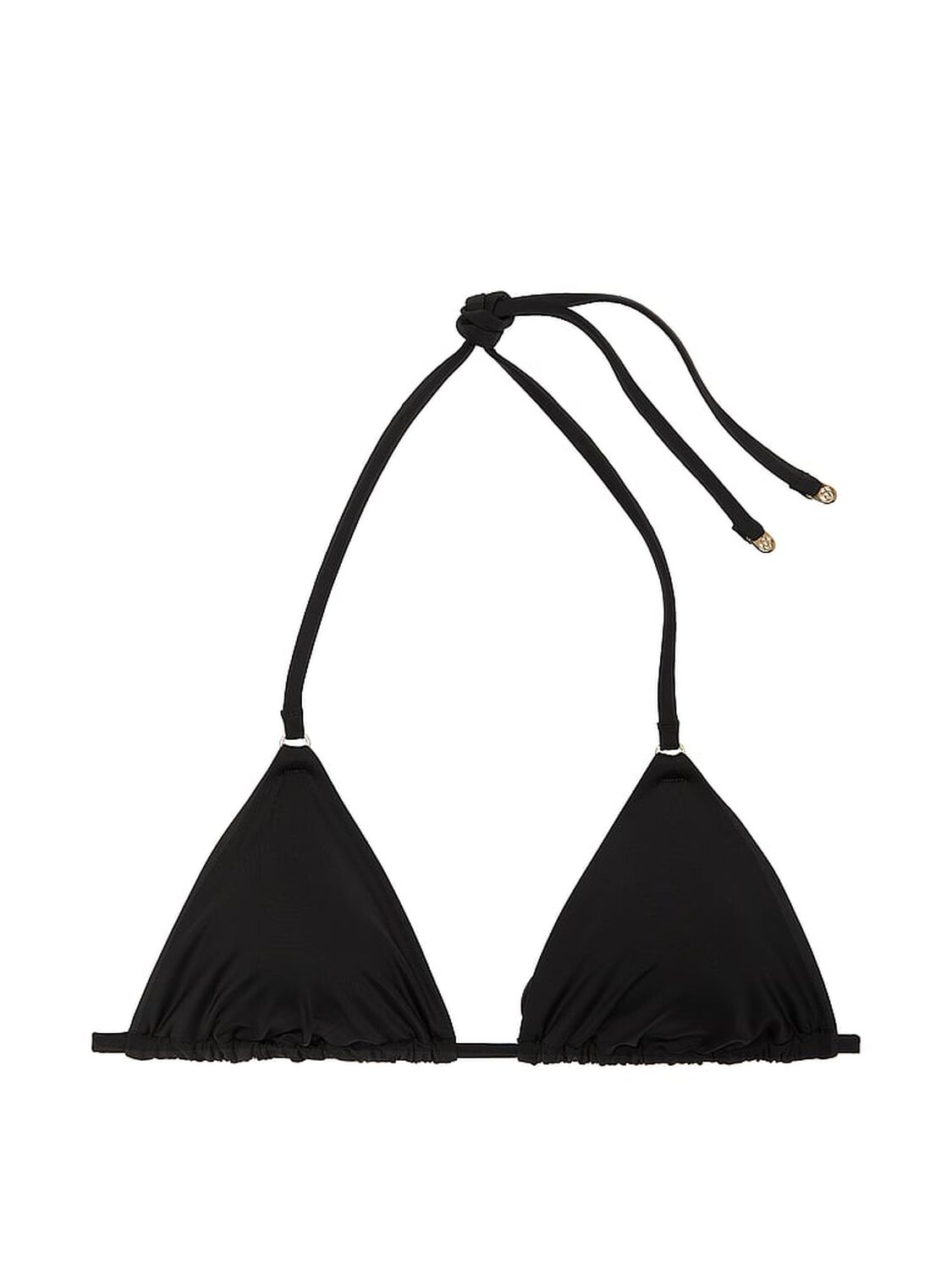 vs Victoria's Secret Swim Essential Triangle Bikini Top Pure Black 1 of 3 