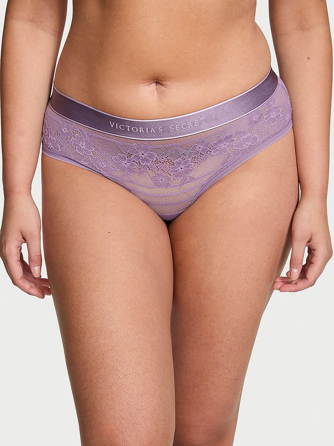 vs Cotton Logo Lace Hiphugger Panty 1 of 3 