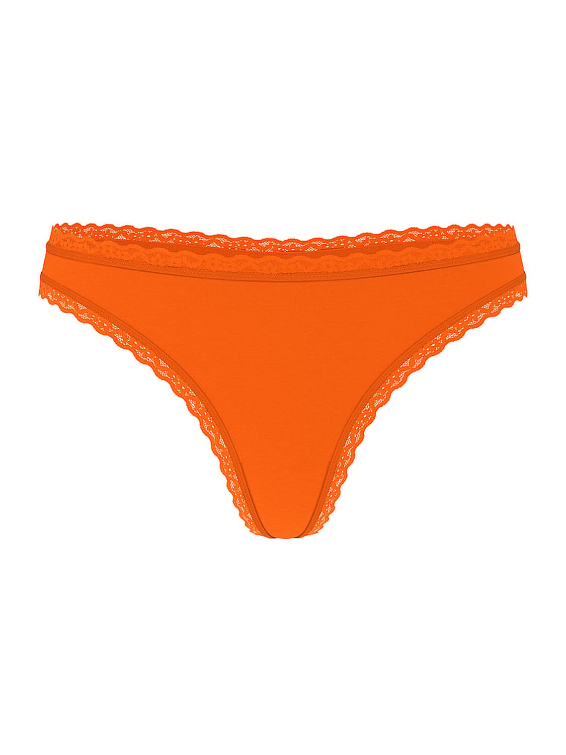 vs The Lacie Cotton Lace-Waist Thong Wild Orange 3 of 3 