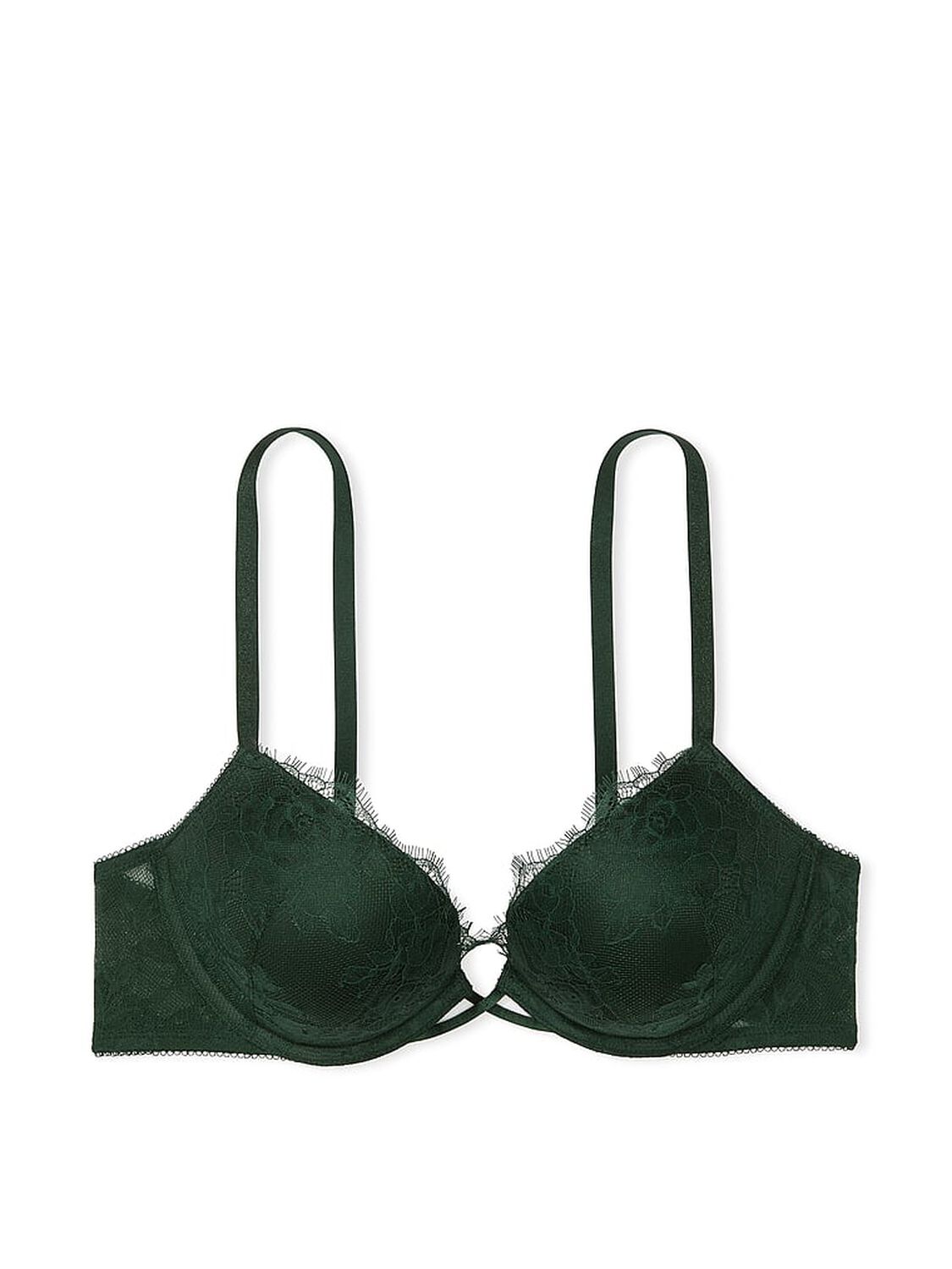 vs Very Sexy Bombshell Add-2-Cups Rose Lace Push-Up Bra Botanical Green 3 of 3 