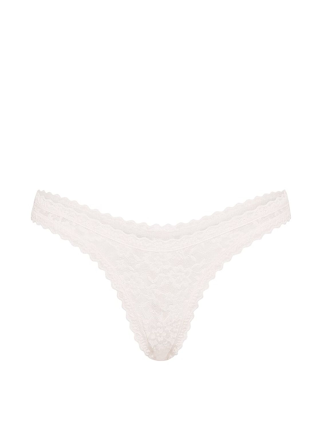 vs The Lacie Lace Ultra-Mini Scoop Thong Panty Coconut White 3 of 3 