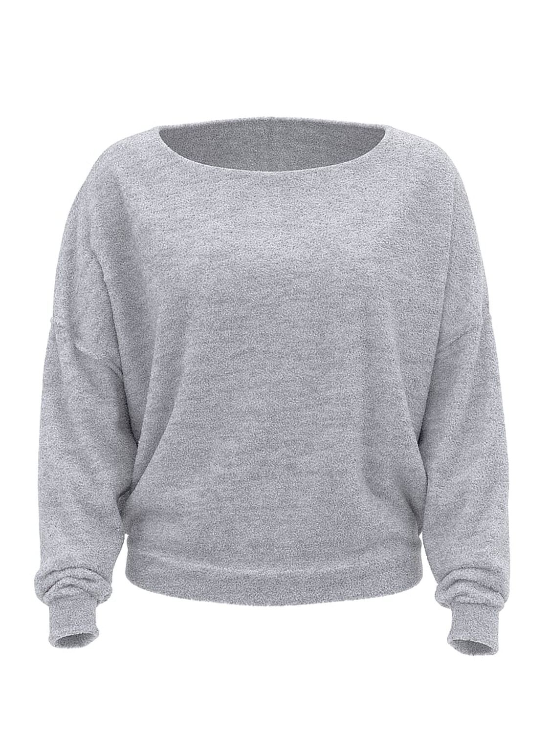 vs Victoria's Secret Summer Knit Boatneck Sweater Heather Grey 2 of 4 