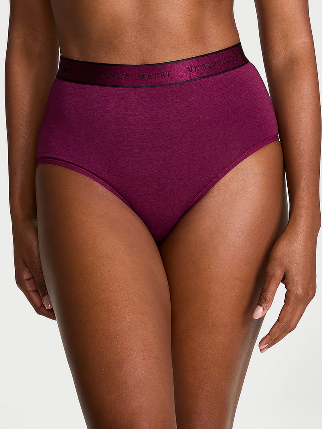 vs Cotton Logo Cotton Modern Brief Panty Plum Rouge 1 of 3 