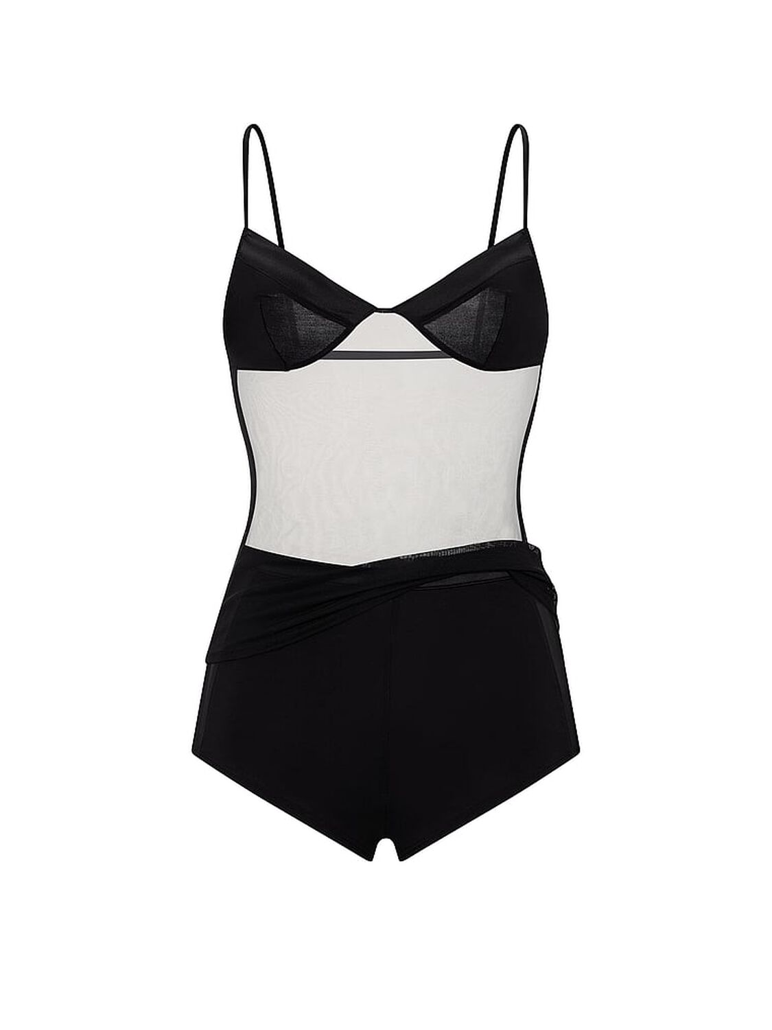 vs Very Sexy Sheer Reveal Modal & Mesh Cami Set Black 3 of 3 