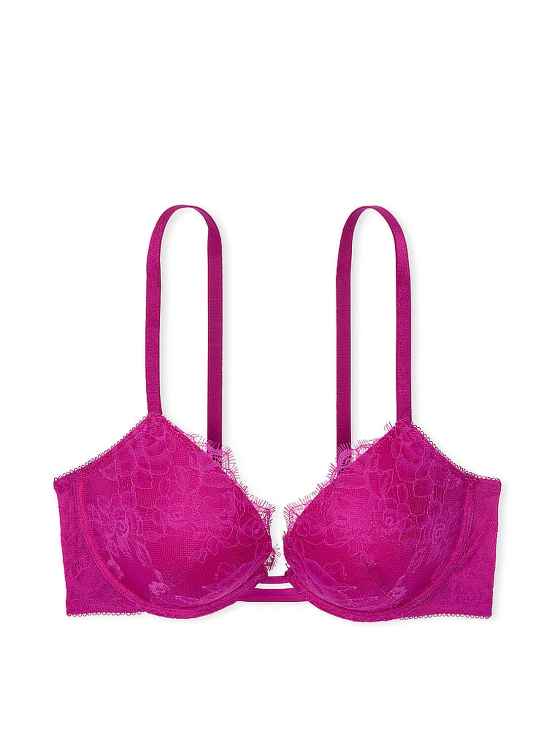 vs Very Sexy Rose Lace Push-Up Bra Outrageous Pink 3 of 4 