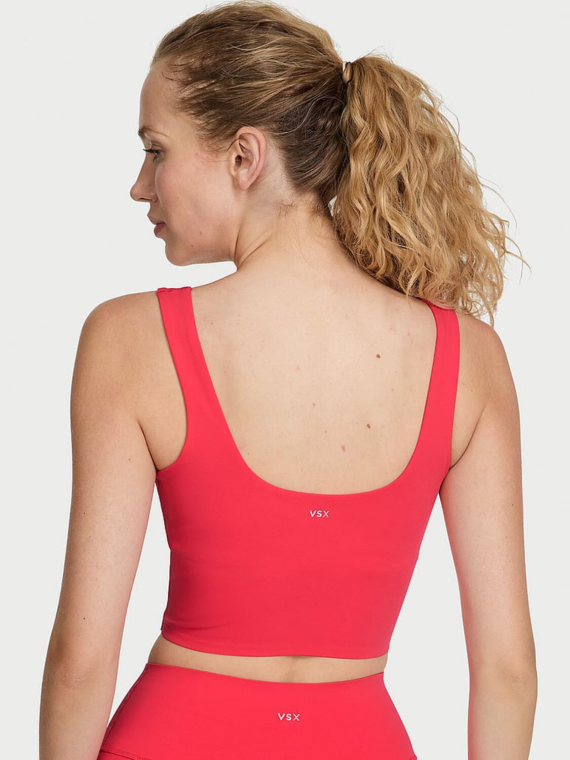 vs Vsx VSX Elevate Square-Neck Bra Top Pink Island 2 of 3 