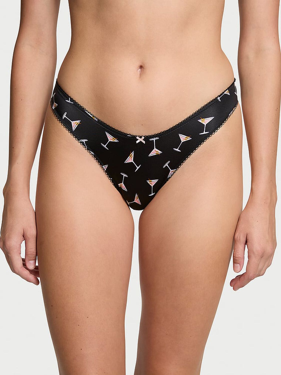 vs Very Sexy Printed High-Leg Thong Panty 1 of 3 