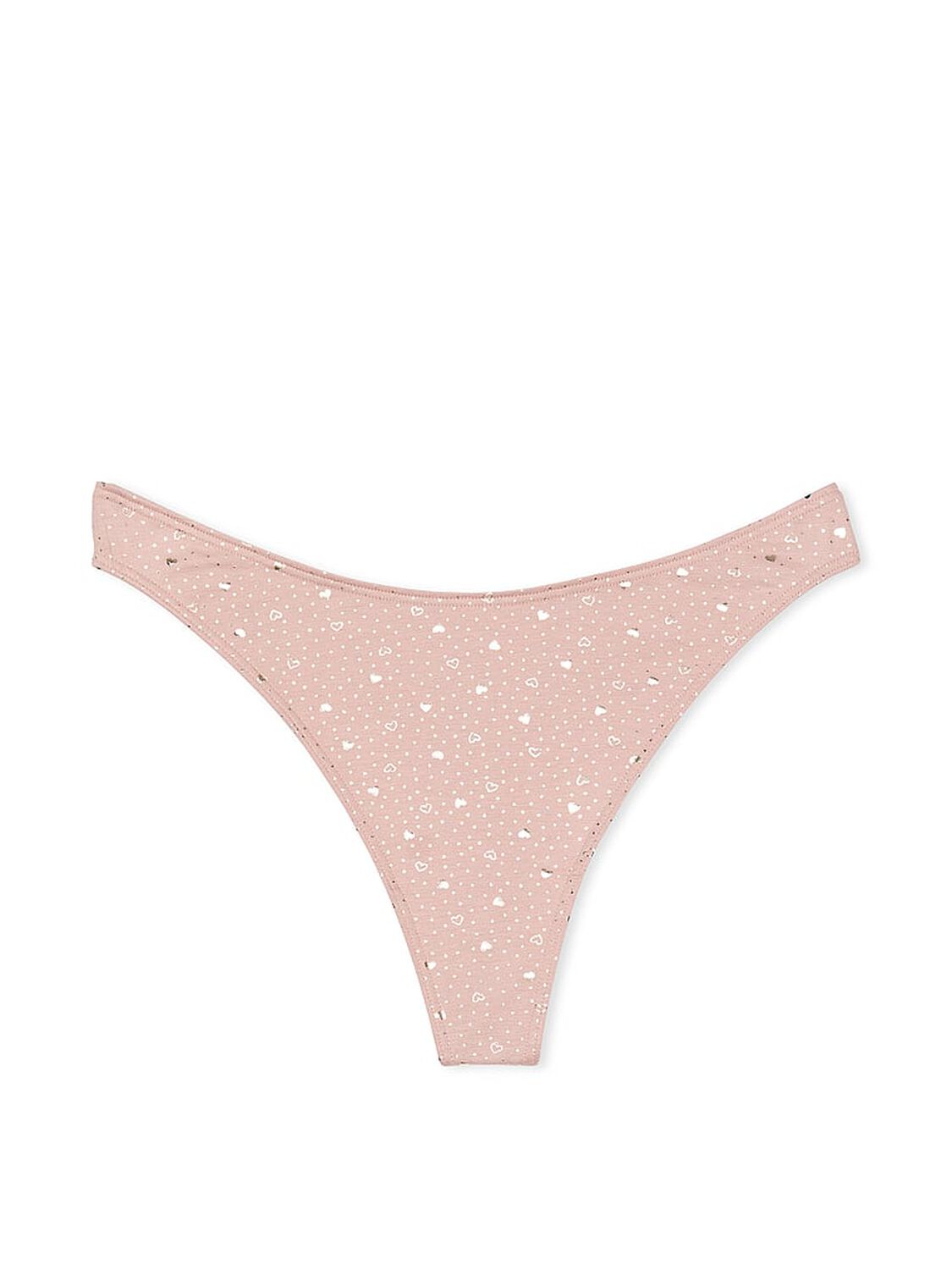 vs Victoria's Secret Stretch Cotton Lace-Trim High-Leg Scoop Thong Panty 3 of 4 