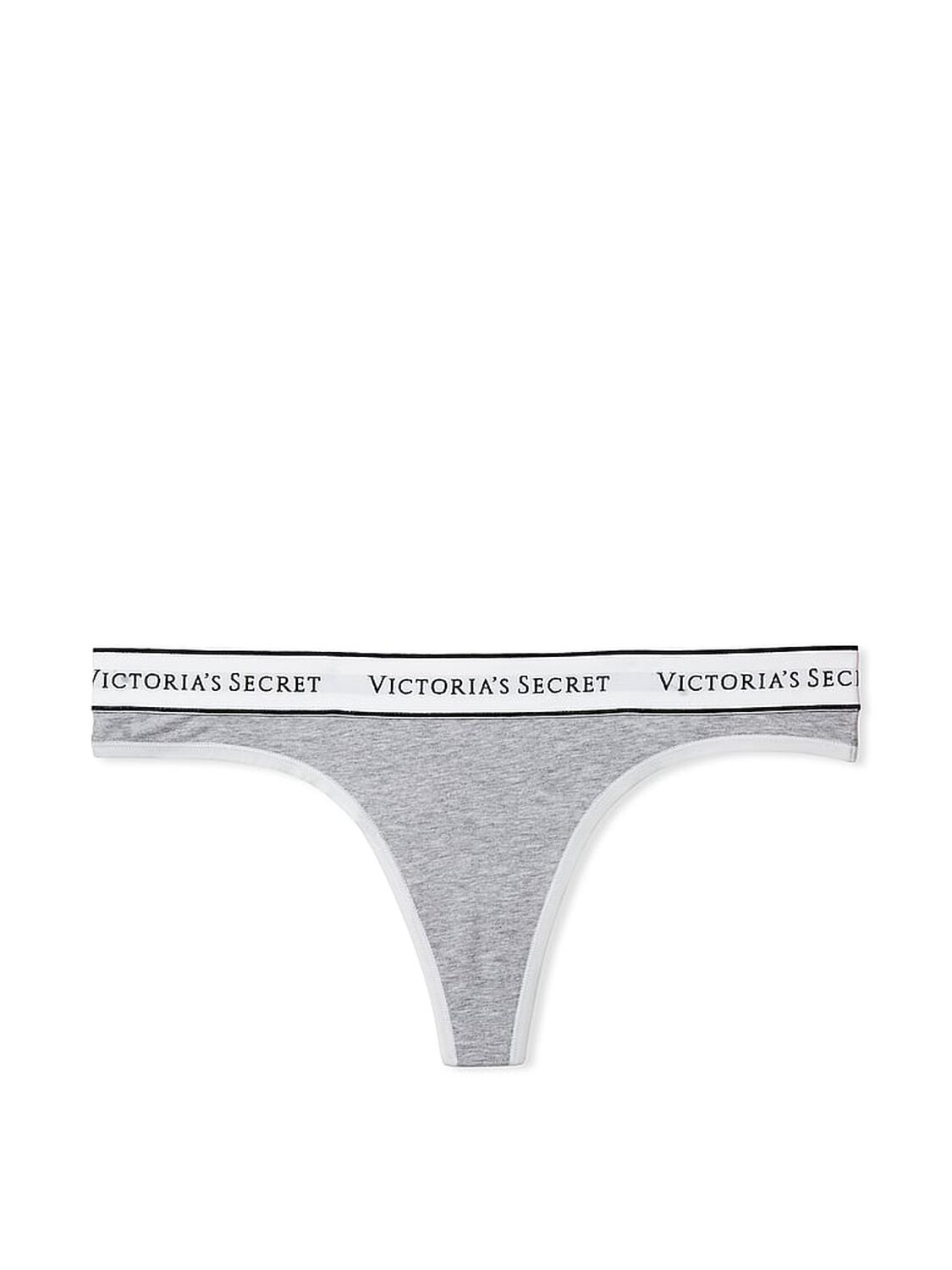 vs Cotton Logo Cotton Thong Panty Medium Heather Grey 3 of 3 